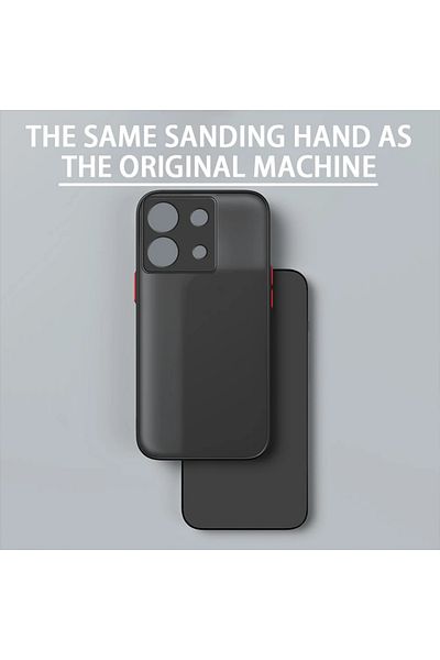 Nezih Case حافظة متوافقة مع هاتف Xiaomi Redmi Note 13 Pro 4G مع حماية للكاميرا وغطاء من السيليكون غير اللامع بحافة ملونة
