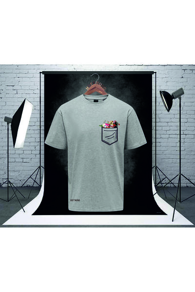 HOFFNUNG Μπλουζάκι με λουλούδια τσέπης oversized Unisex T-shirt