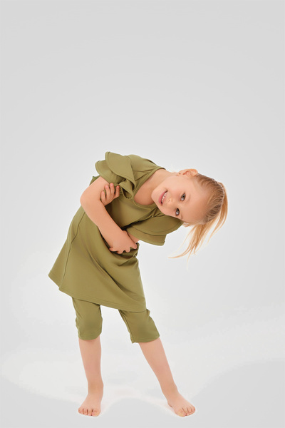 ALFASA Kolları Volan Detaylı Yarım Kol Çocuk Mayo