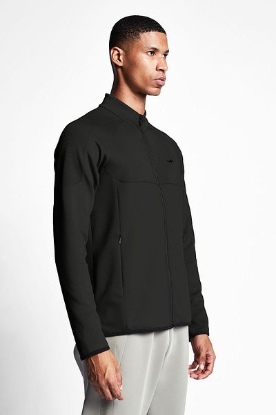 Lescon Men's Training Zippered Black Top - 24b-1015 24btep001015-633