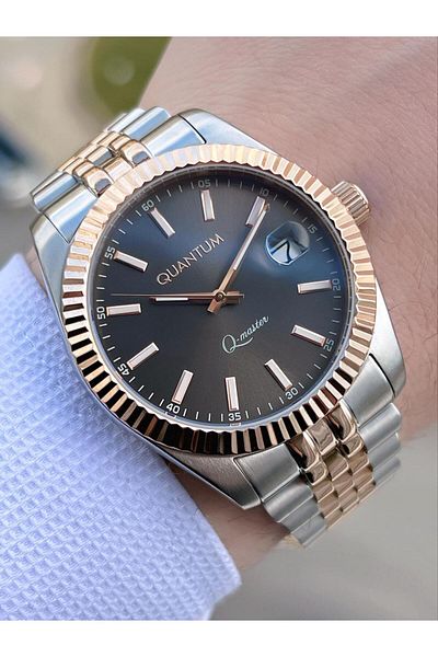 Quantum Automatic Mechanism Steel Cord 50 Mt Water Resistant Men's Wrist Watch BLKT.2.QMG941