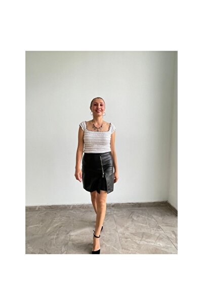 Sobe Deri şort etek