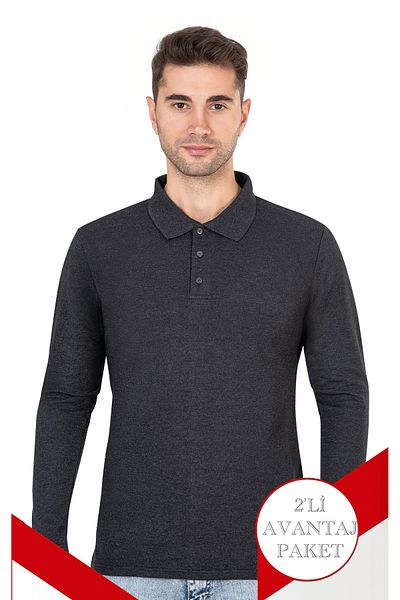 ByDon MEN'S POLO NECK T-SHIRT 2-PACK ADVANTAGE PACK
