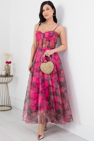PULLIMM DNS1579 Model Strappy Tulle Dress
