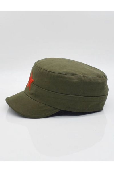 Köstebek Castro Hat Che Guavera Starry Khaki Hat