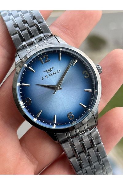 FERRO 30 Mt Waterproof Color Throw Stainless Steel Band Men's Wrist Watch xf0021