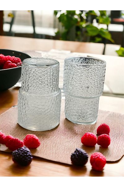 CHANCE GİFT Drop Patterned Pinterest Glass Coffee Soft Drink Cup Multi-Purpose Heat Resistant Trend Cup (1 Piece)