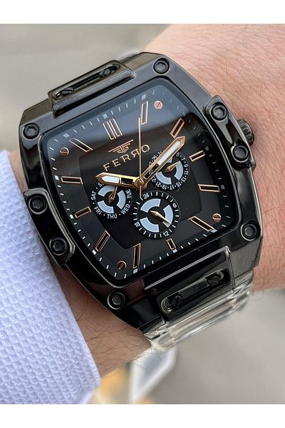 FERRO Inner Functions Active Chronograph 30 Mt Waterproof Men's Wrist Watch xf0022