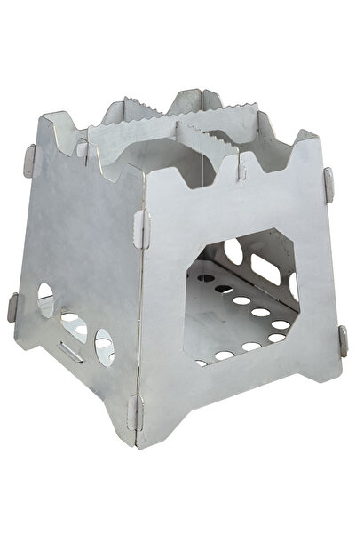 Binbirreyon Kamp Ateş Kutusu İnox Portatif Ocak 15x15x15cm Taşıma Çantalı HF017