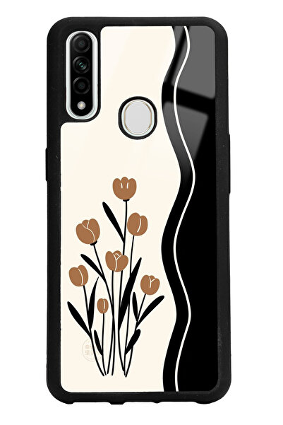 Spoyi Oppo A31 Çiçek Motif Tasarımlı Glossy Telefon Kılıfı