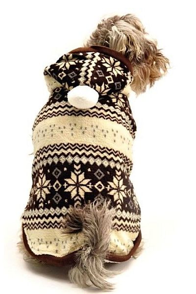 Petza Dog Jacket - Pompom Fleece Brown - Dog Outfit