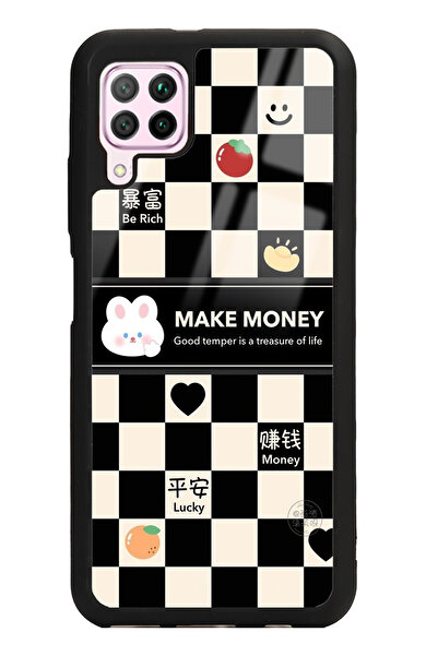 Spoyi Huawei P40 Lite Make Money Tasarımlı Glossy Telefon Kılıfı