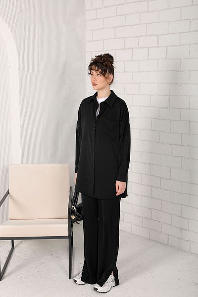 Melike Tatar BLACK Shirt Dubai Suit 32-2068