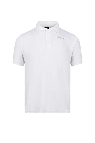 2AS Teal Polo Neck Men's T-Shirt White