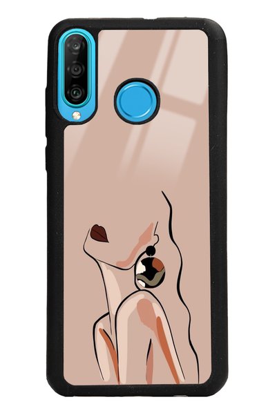 Spoyi حافظة هاتف هواوي P30 Lite بتصميم صورة ظلية لامعة