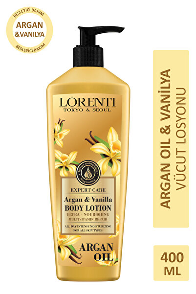 LORENTİ Nemlendirici Vücut Losyonu Argan Oil & Vanilya 400 ML
