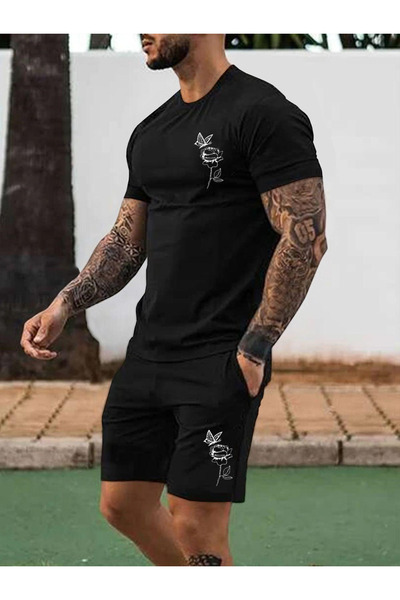 Stendhal Unisex Flowers Printed Bottom Top Σετ