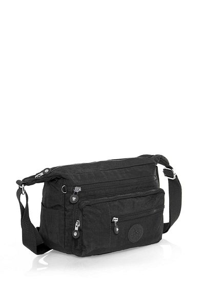 ÇÇS Ççs 3 Front Pockets Women's Shoulder and Crossbody Bag 16382-Black 0001