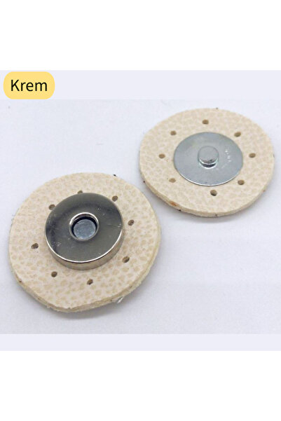 Oxford İplik Çanta Çıtçıtı Krem Rengi Mıknatıslı Suni Deri Dikişli Kendin Yap...