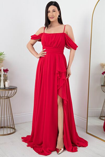 PULLIMM Φόρεμα σιφόν με κρεμαστή φούστα 1380