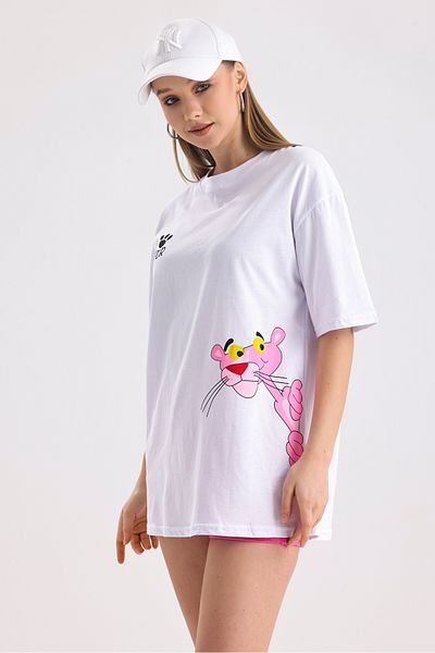 MD trend Women's Printed Cotton Oversize T-Shirt
