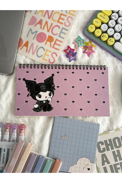 Planet Butik Sanrio Kuromi Y2k Kpop - Εβδομαδιαίο σχεδιασμό σημειωματάριο με σχέδιο Kawaii Λίστα δώρων για να κάνετε