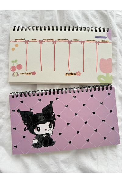 Planet Butik Sanrio Kuromi Y2k Kpop - Εβδομαδιαίο σχεδιασμό σημειωματάριο με σχέδιο Kawaii Λίστα δώρων για να κάνετε