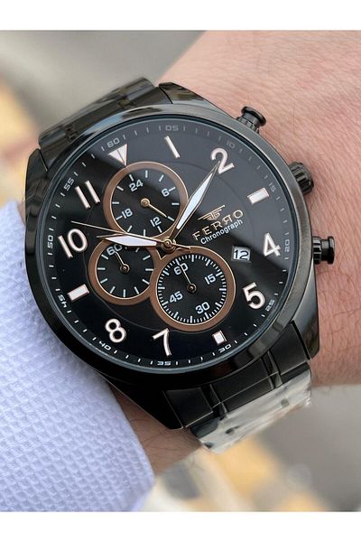 FERRO Inner Functions Active Chronograph 30 Mt Waterproof Men's Wrist Watch xf0034