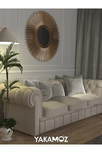 Yakamoz ECRU COLOR KIRLENT, PILLOW CASE VELVET TOUCH SERIES WITH VELVET LOOK