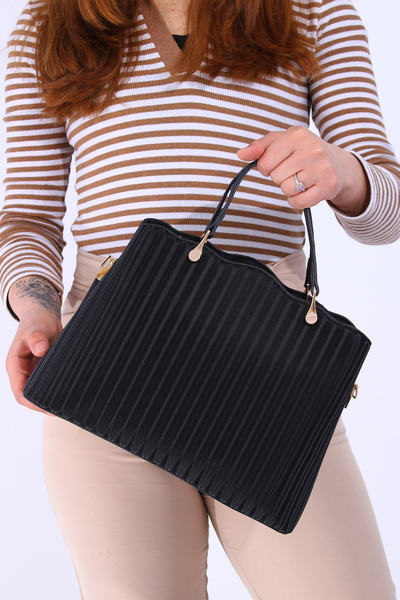 By Hakan Women's Handbag Women's Shoulder Bag STRIPED BLACK