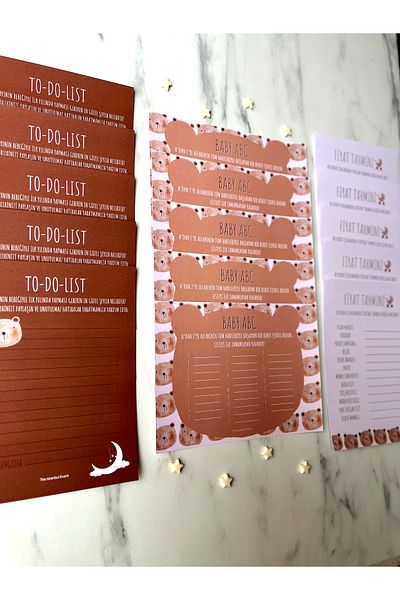 The Istanbul Event Σετ 15 καρτών ερωτήσεων παιχνιδιών Baby Shower - Λίστα εκκρεμοτήτων - Προσέγγιση τιμής - Baby ABC
