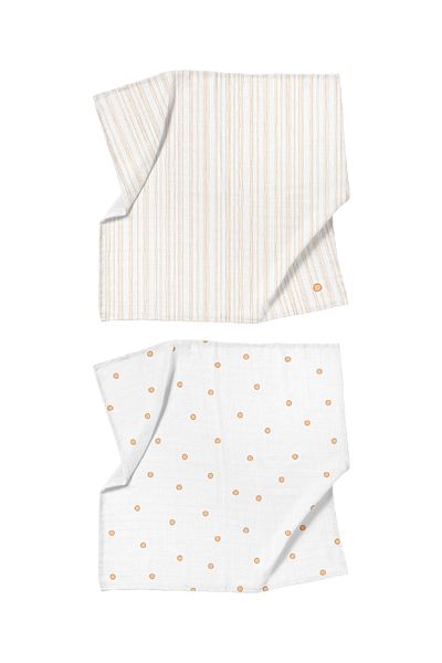 Casadora Baby Leo Embroidered 100% Cotton Muslin Cover Set (90x90 Cm 2 Pieces)