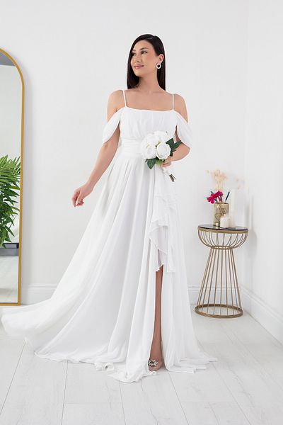 PULLIMM Rochie din șifon cu volane și bretele 1380