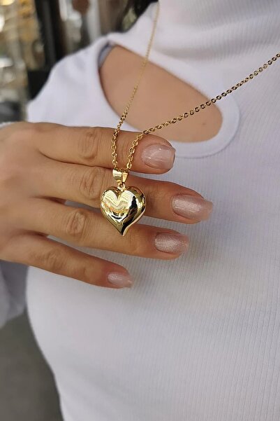 Utku Kuyumculuk 14 AYAR BOMBE KALP KOLYE