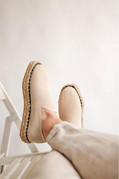 BPM CH305 Model Bej Tricotaj Pantofi Barbati