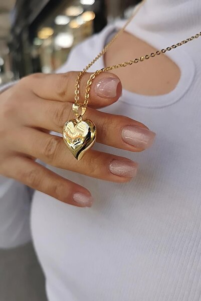 Utku Kuyumculuk 14 AYAR BOMBE KALP KOLYE