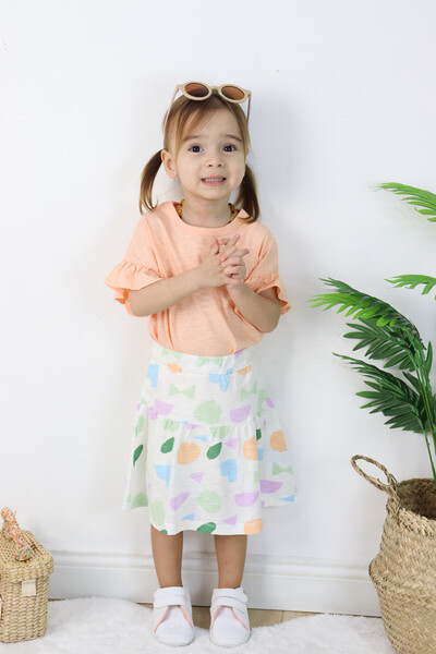 Harika KIDS Girl's Geometric Pattern Skirt Suit