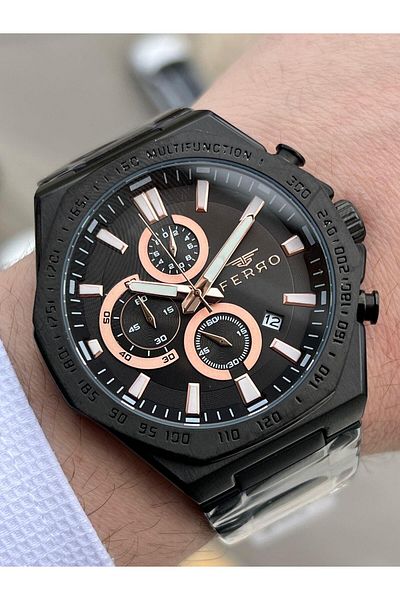 FERRO Inner Functions Active Chronograph 30 Mt Waterproof Men's Wrist Watch xf0040