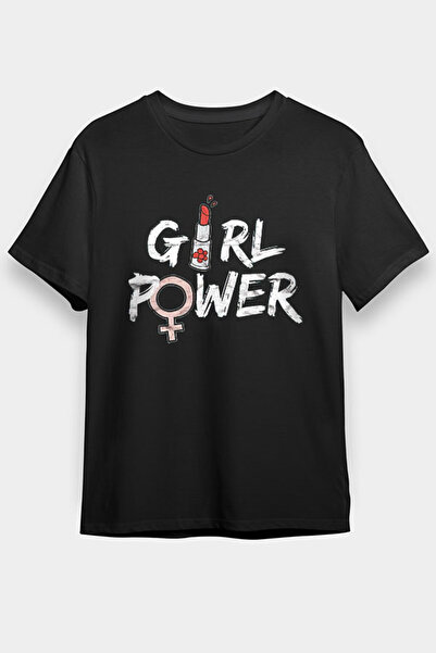 Darkhane Women's Day Girl Power Black Unisex Kids Tee T-Shirt