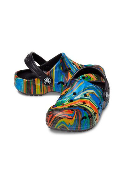 Crocs BAYA GRAFISCHER CLOG 206814 -0C4 SCHWARZ / MULTI