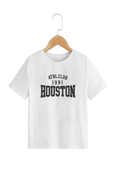 BENROMA 1 tricou este un cadou pentru achiziții de 6 sau mai mult în coș - Tricou pentru copii cu imprimeu Houston