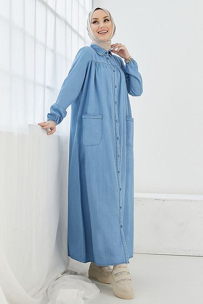 InStyle Mayra Robe Pocket farmer ruha - világoskék