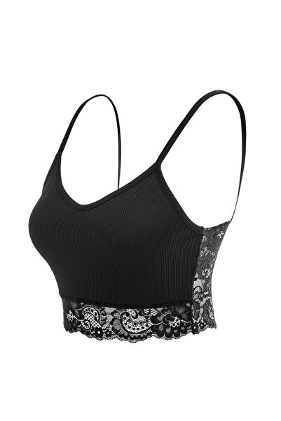 Transacoustic Siyah Dantelli Askılı Büstiyer