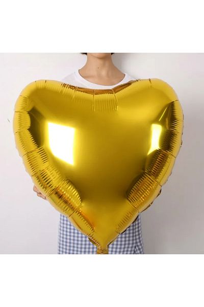 Deniz Party Store 85 CM GOLD HEART FOIL BALLON 1 PIECE