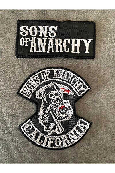 icase مجموعة رقعة مطرزة من Sons of Anarchy مكونة من قطعتين قابلة للخياطة (9x9...