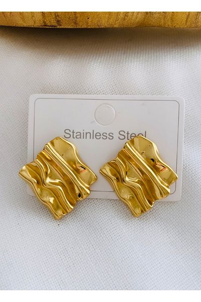 VNS Accessories Steel Plate Model Earrings