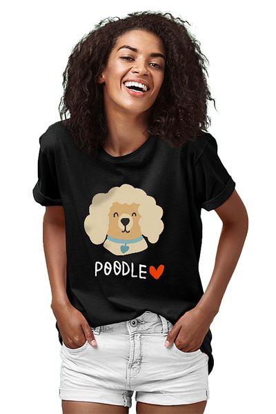 Darkhane Pudel Love Unisex Black T-shirt