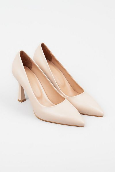 Adım Adım Women's Nude Color Square Heeled Stiletto