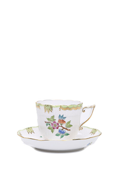 HEREND Çiçek Motifli Porselen Çay Fincanı Seti