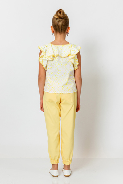 incity Girl's Ruffled Collar Sleeveless Blouse